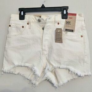 Levi's White Jean Shorts for Women